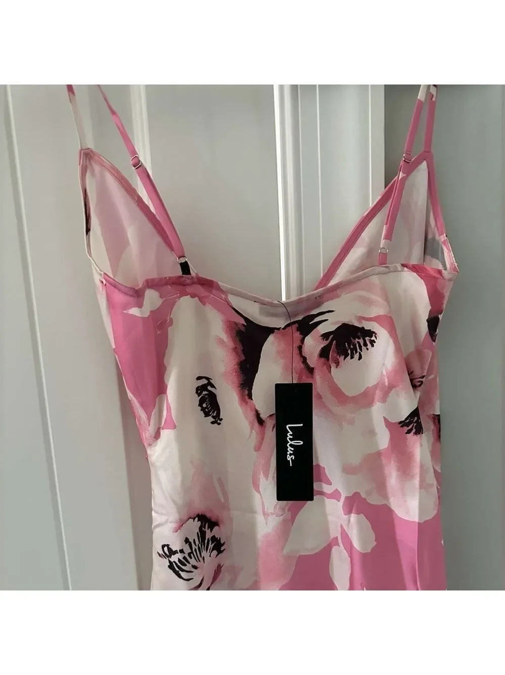 Lulus-Floral Pink Slipdress- size XS-NWT - Picture 11 of 13